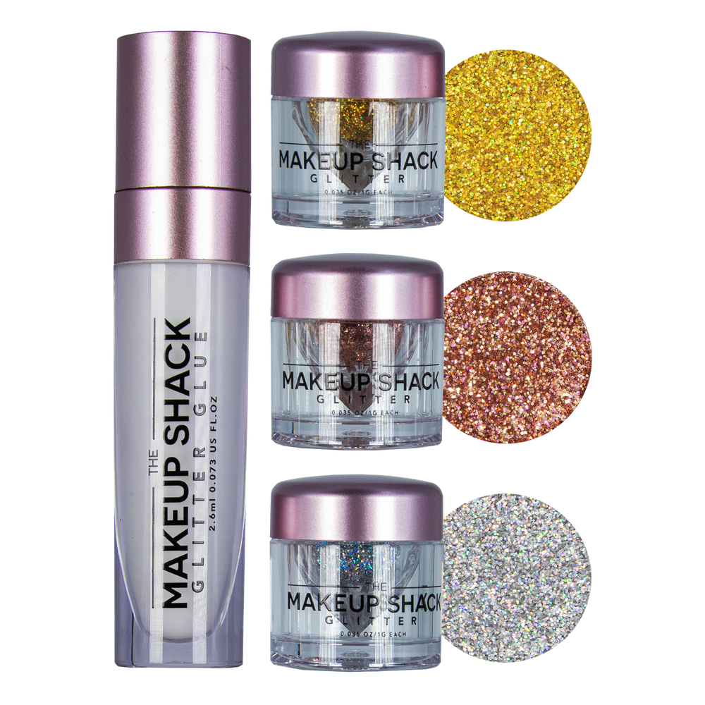Glitter Set 3pc. w/ Glue – The Makeup Shack